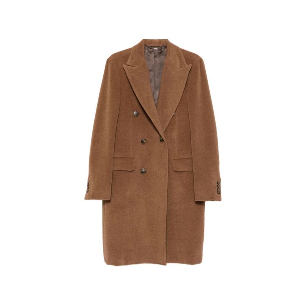 Canali Brown Coats - Double Breasted Coats Men